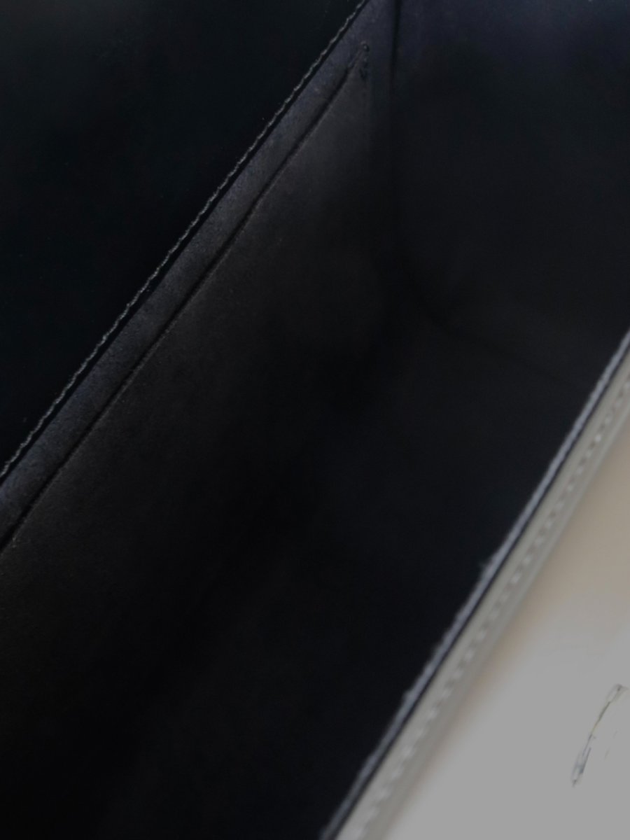 画像11: SAINT MARKS shoulder (BLACK)/クロコ型押しレザー (11)