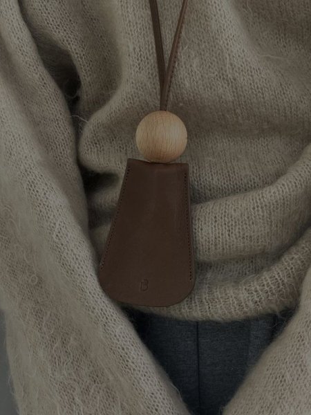 たぬき【新品・未使用】URBAN BOBBYアーバンボビー　キーネックレス wood leather key necklace - URBAN BOBBY
