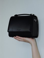画像1: SAINT MARKS shoulder (BLACK)/ガラスレザー (1)