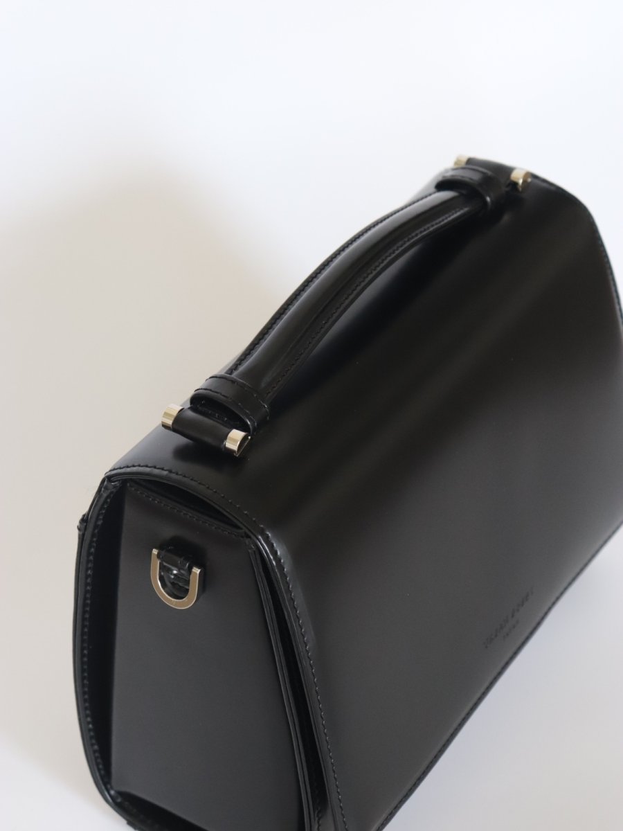 画像6: SAINT MARKS shoulder (BLACK)/ガラスレザー (6)