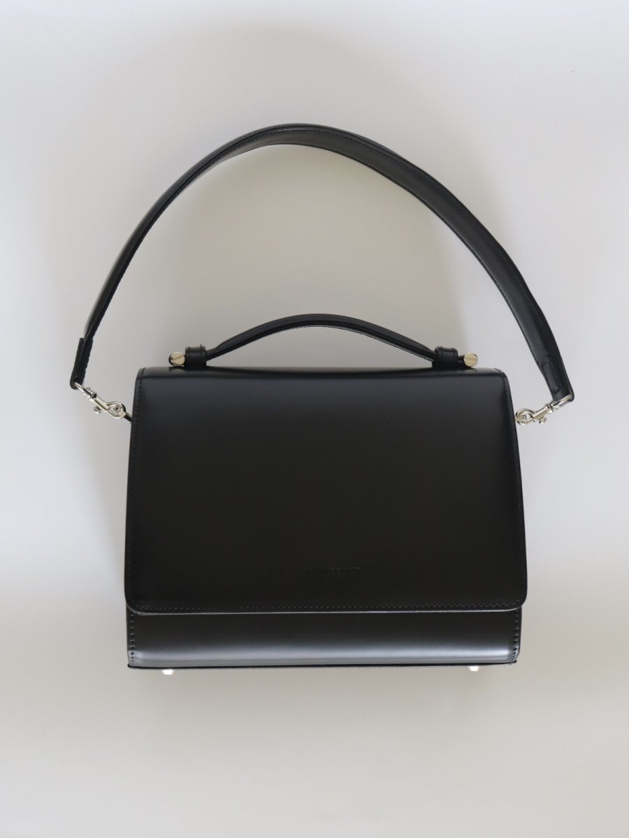 画像8: SAINT MARKS shoulder (BLACK)/ガラスレザー (8)