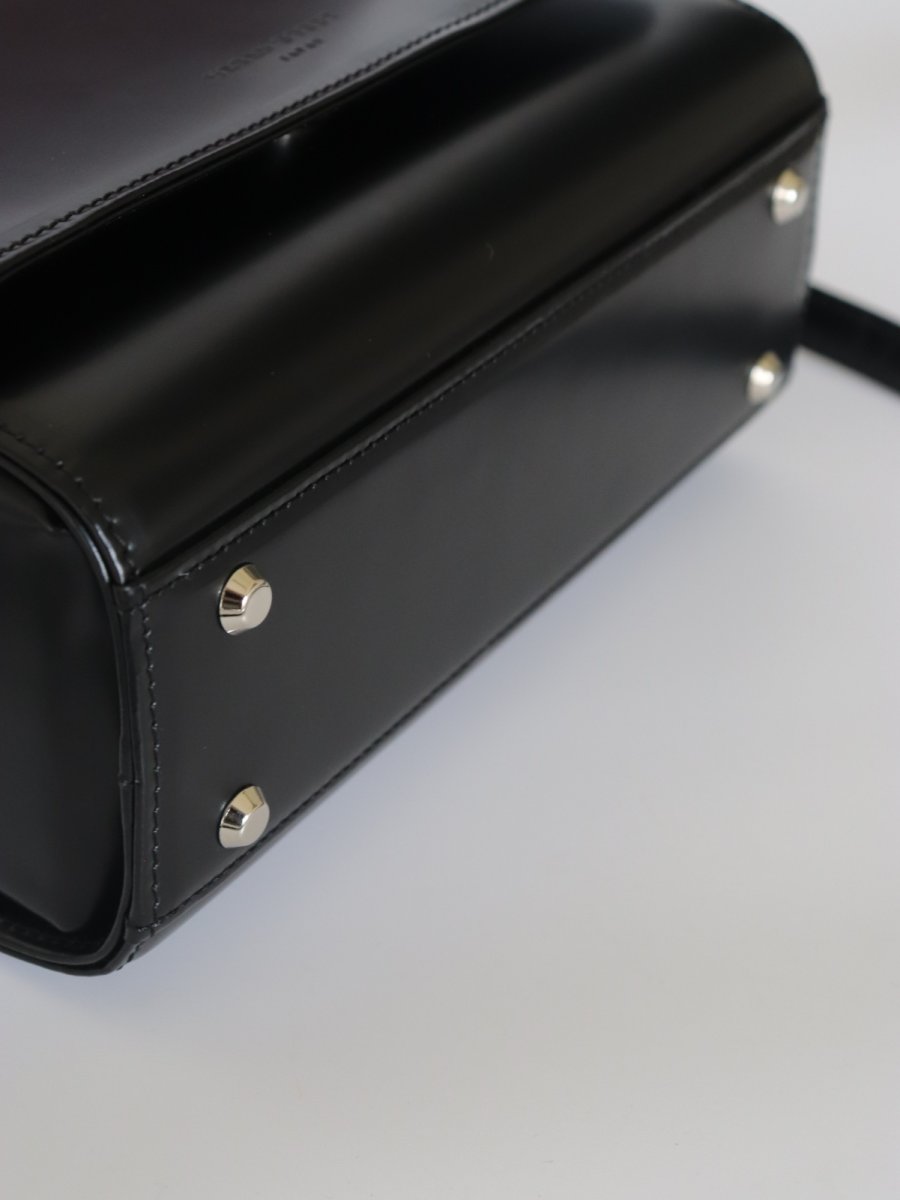 画像7: SAINT MARKS shoulder (BLACK)/ガラスレザー (7)