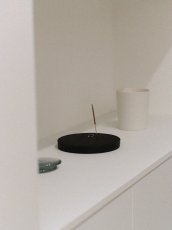 画像1: Leather incense stand (BLACK/LARGE) (1)