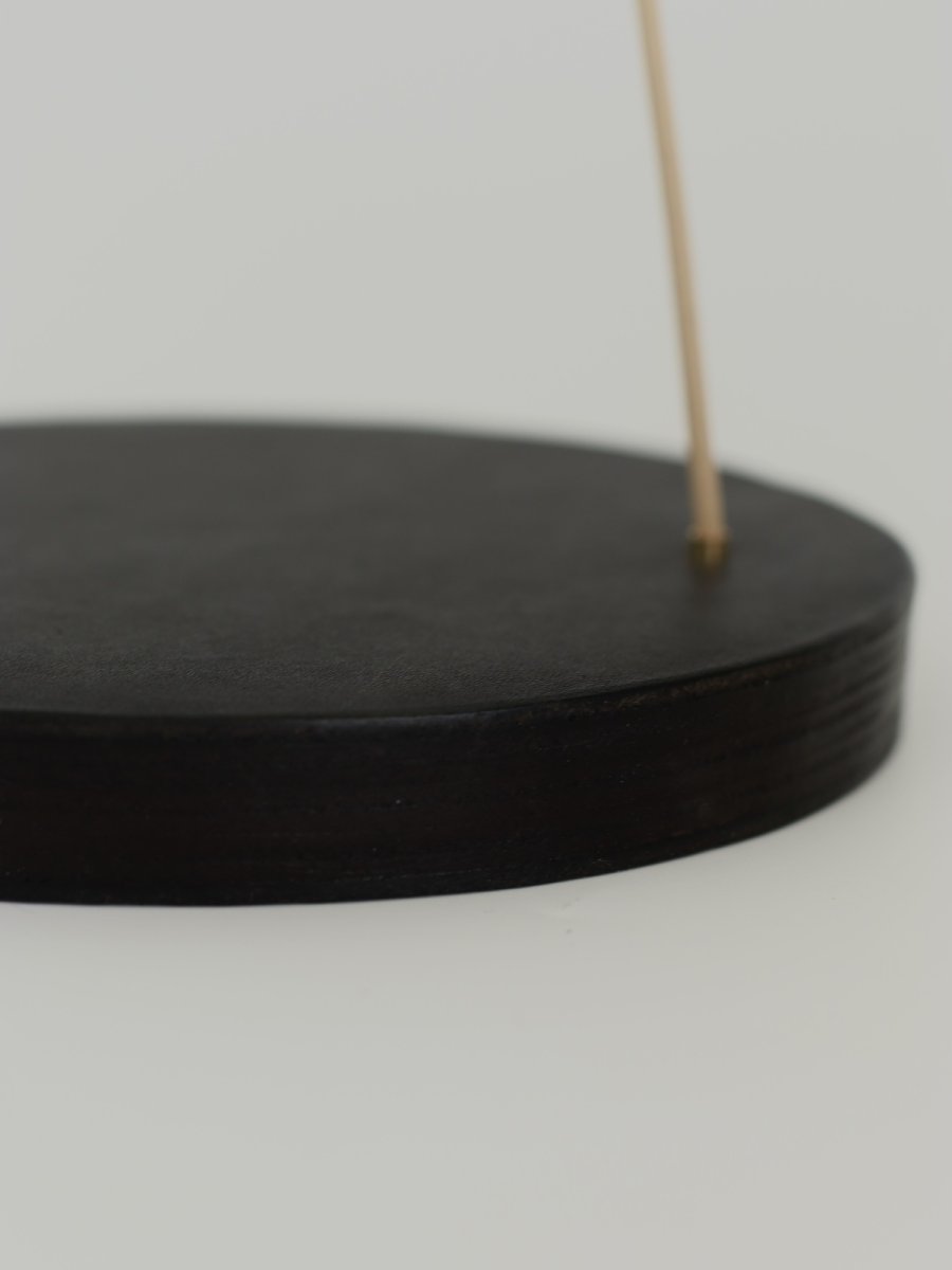画像3: Leather incense stand (BLACK/LARGE) (3)