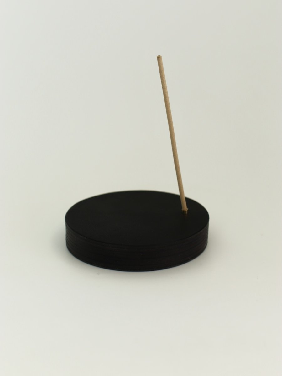 画像1: Leather incense stand (BLACK/MEDIUM) (1)