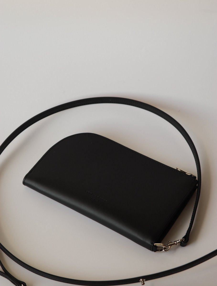 画像1: SUBWAY pouch/ BLACK(スムースレザー) (1)