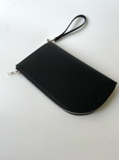 画像4: SUBWAY pouch/ BLACK(スムースレザー) (4)