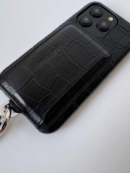 UB iPhone case (croco BLACK) - URBAN BOBBY