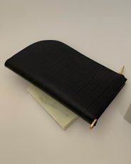 画像2: SUBWAY pouch/ BLACK(クロコ型押しレザー) (2)